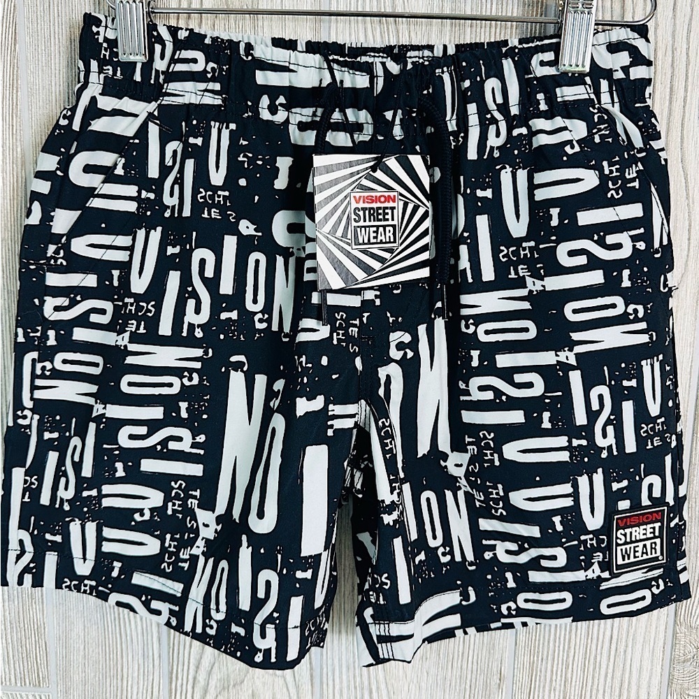 NEW! BOYS VISION STREET WEAR Skater Swim Shorts Size Medium 10 NWT Summer Beach